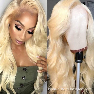 Wholesale Raw Brazilian Virgin Hair HD Lace Frontal Wig 13x4 Lace Frontal 613 Body Wave Wig 13*4 613 Lace Frontal Body Wig